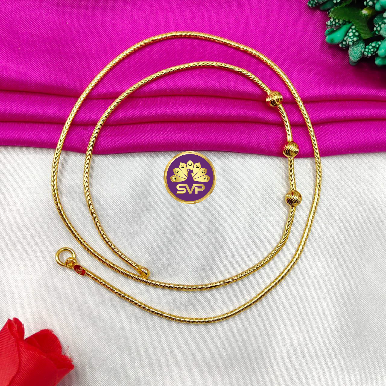 Velan-Covering-Plain-ThreeBall-Mugappu-Chain-2 Three-Ball-Mugappu-Chain